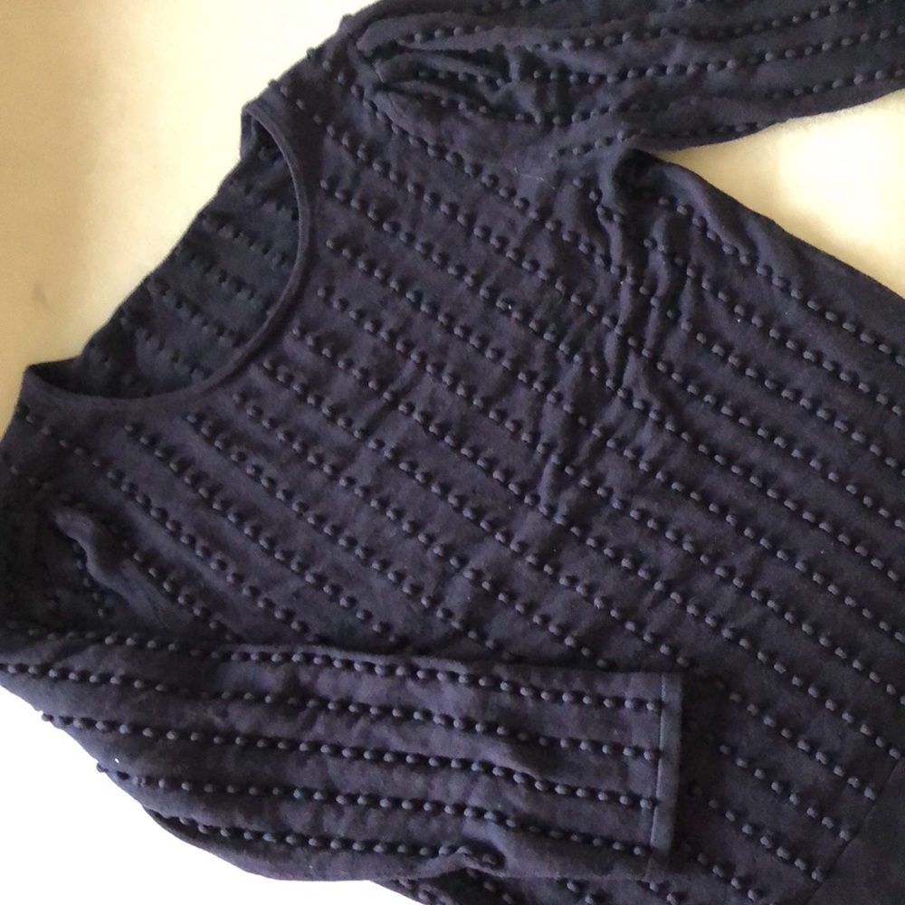 Loft | navy blue textured sweater - Picture 2 of 6